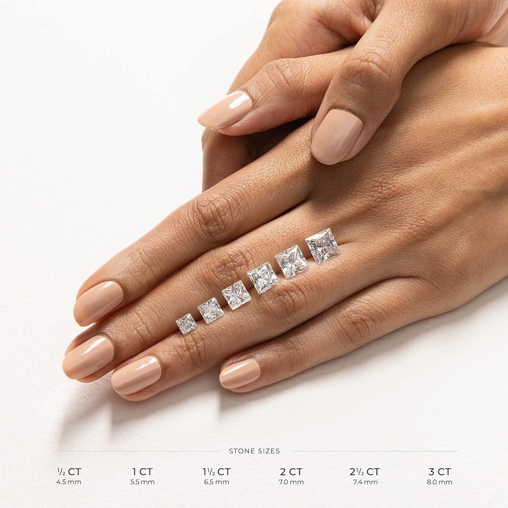 Diamond Nexus 2.4ct Princess Cinderella ring set - Picture 7 of 11